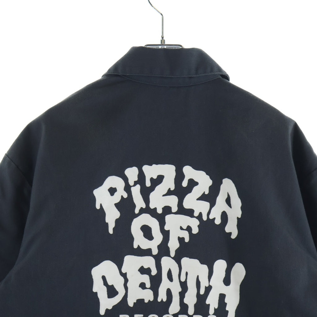 Dickies(ディッキーズ) 00S ×PIZZA OF DEATH RECORDS WORK JACKET ピザオブデスレコーズ 裏地キルティング ジップアップワークジャケット グレー