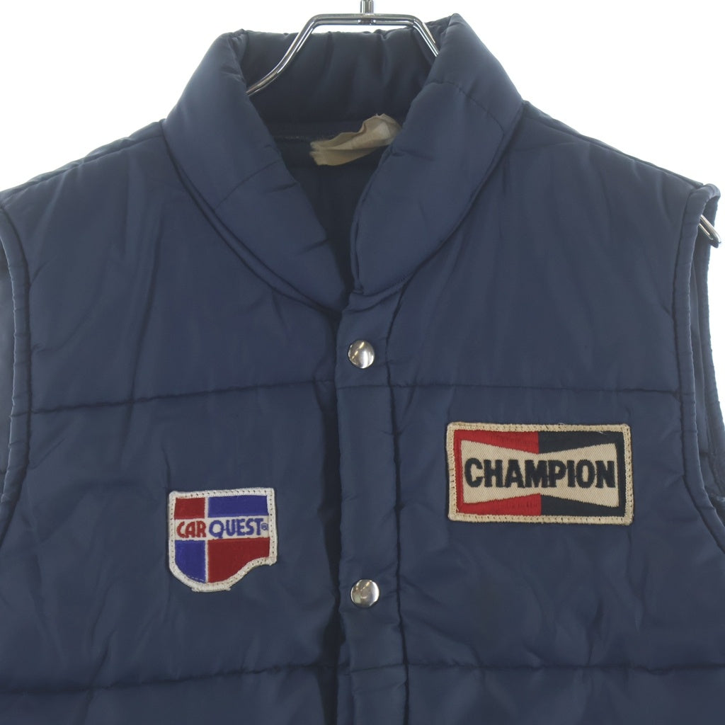 VINTAGE(ヴィンテージ) 70S CHAMPION PLUG RACING DOWN VEST チャンピオンプラグ レーシングダウンベスト 三角タグ USA製 ネイビー