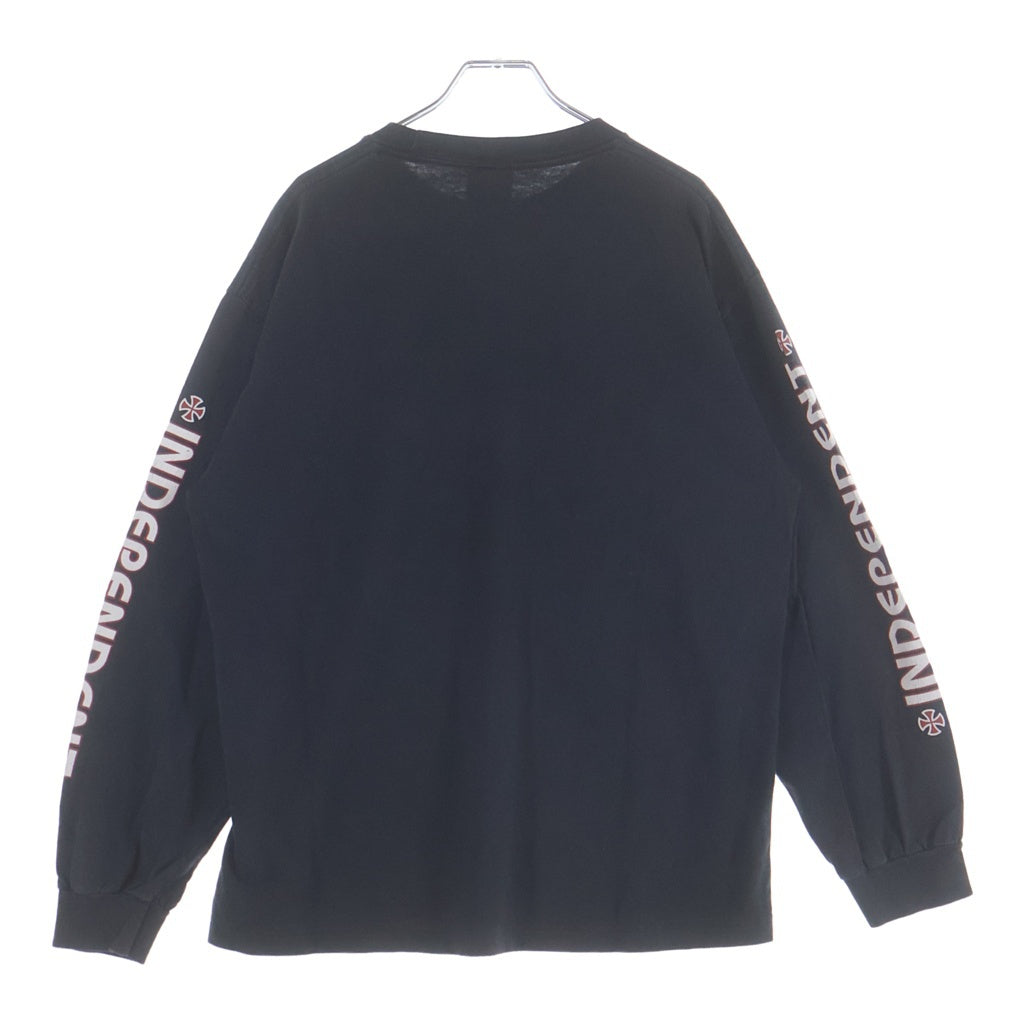 VINTAGE(ヴィンテージ) 00S INDEPENDENT L/S TEE インディペンデント アームロゴプリントTシャツ 長袖クルーネックカットソー ブラック