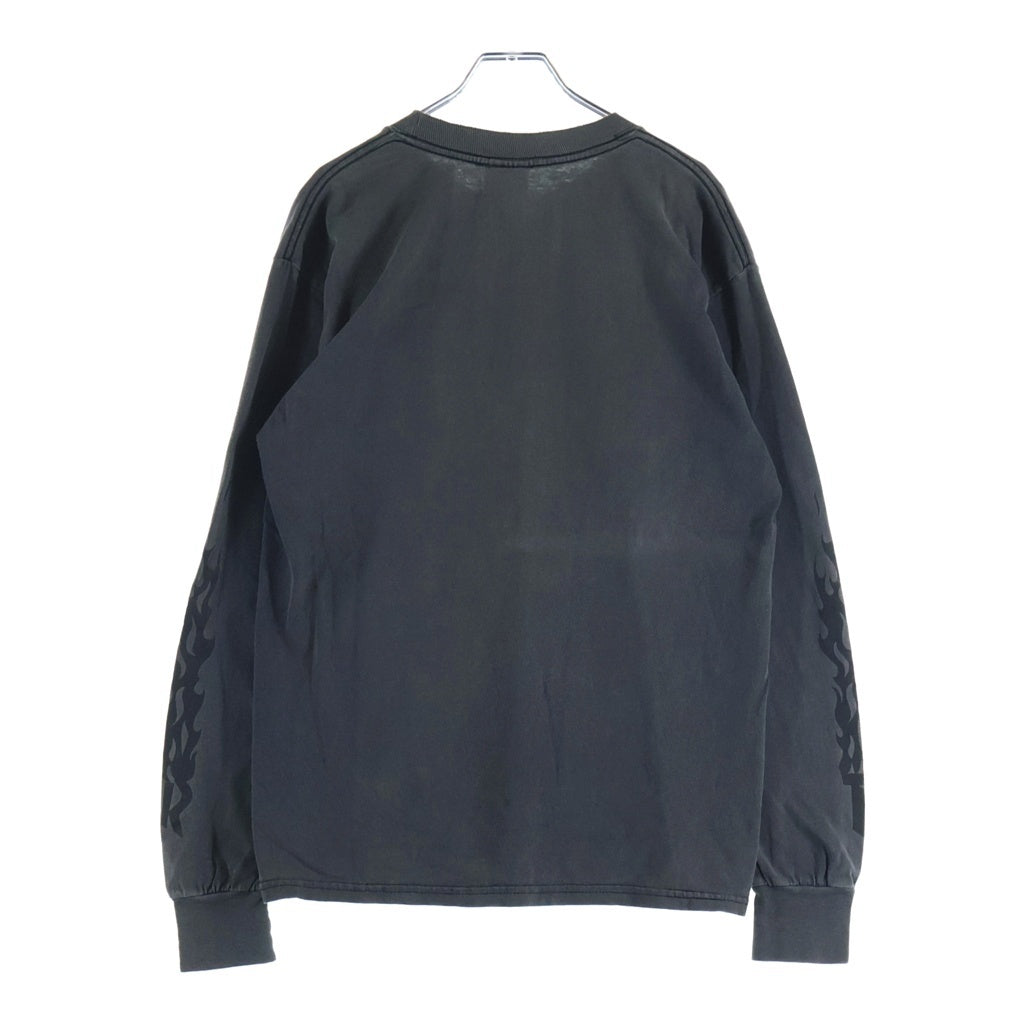 THRASHER(スラッシャー) 00S VINTAGE L/S FIRE LOGO TEE ヴィンテージ ファイヤーロゴプリントTシャツ 長袖クルーネックカットソー ブラック