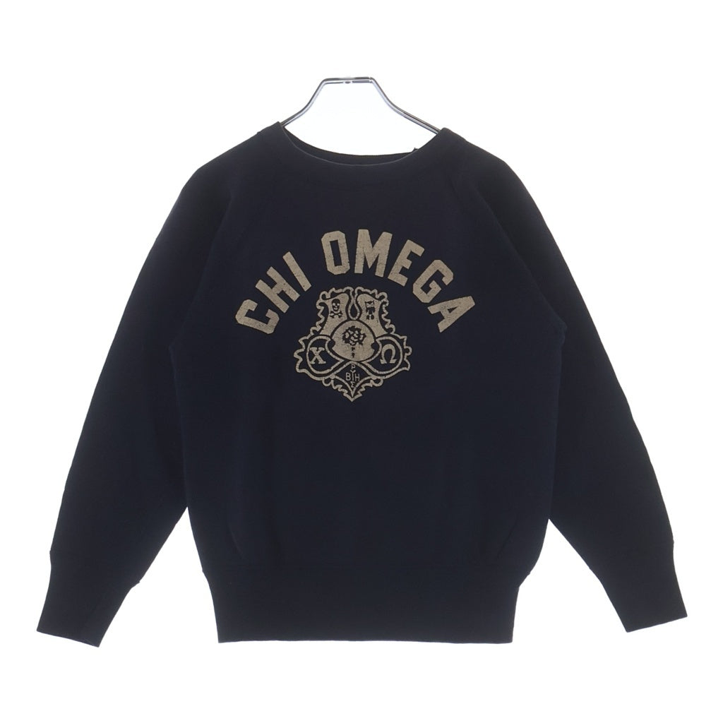VINTAGE(ヴィンテージ) 60S VINTAGE CHI OMEGA ヴィンテージ ナス紺 カイオメガ ラグランスリーブ クルーネックスウェット トレーナー ネイビー