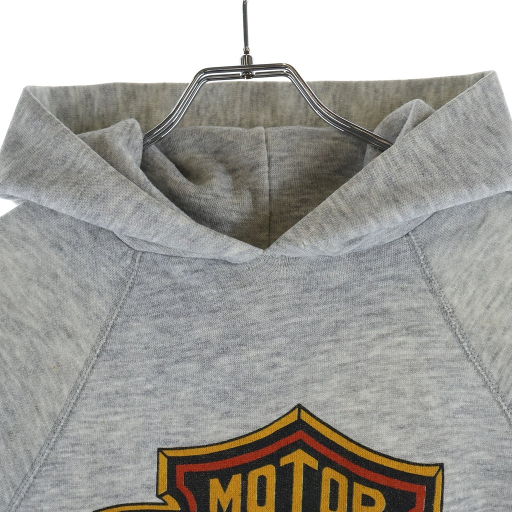 HARLEY DAVIDSON ハーレーダビッドソン 80-90S VINTAGE ヴィンテージ 両面プリント プルオーバーフーディー パーカー グレー HARLEY DAVIDSON(ハーレーダビッドソン) 80-90S VINTAGE ヴィンテージ