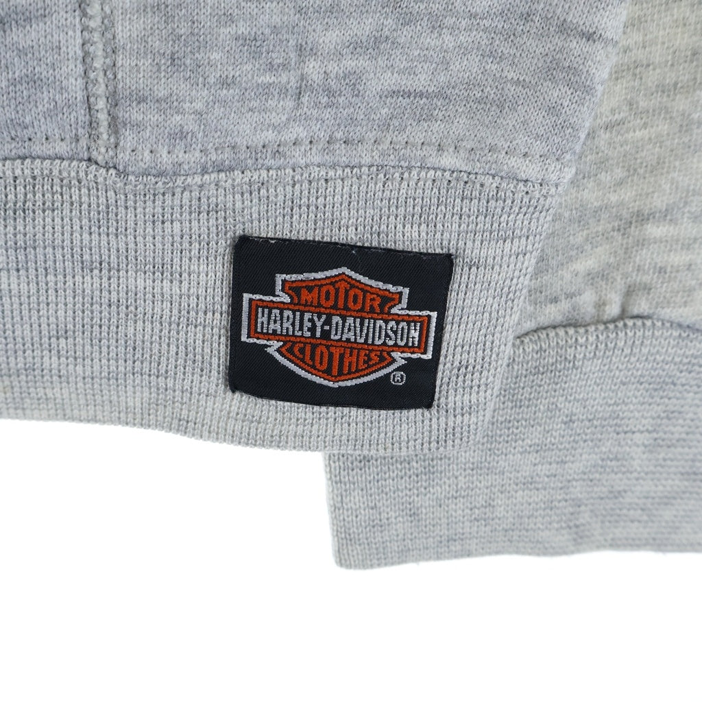 HARLEY DAVIDSON(ハーレーダビッドソン) 80-90S VINTAGE ヴィンテージ 両面プリント プルオーバーフーディー パーカー グレー