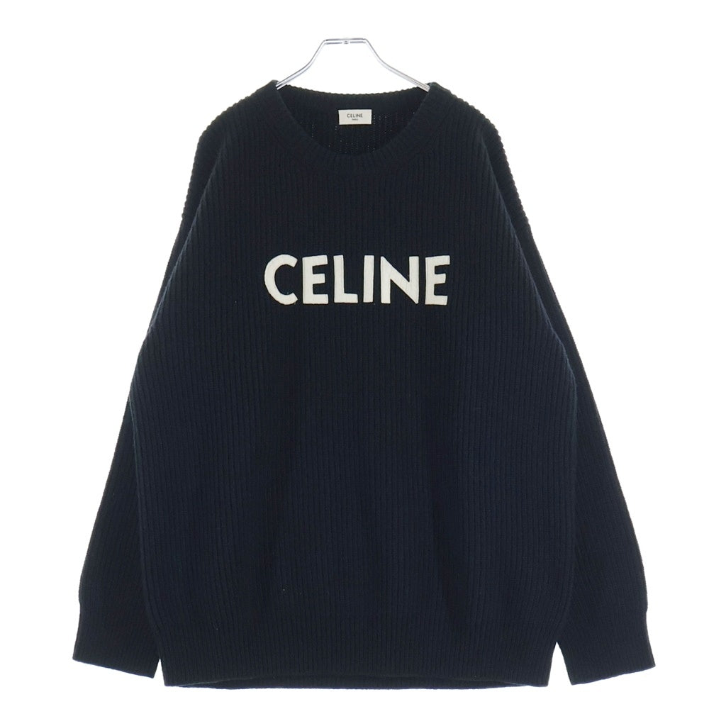 CELINE(セリーヌ) ロゴエンブロイダリー オーバーサイズニット セーター ブラック 2A19R423P
