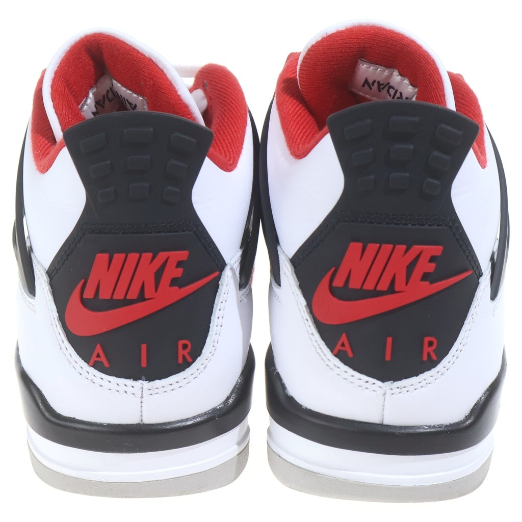 NIKE(ナイキ) AIR JORDAN 4 RETRO OG FIRE RED 2020 エアジョーダン4 レトロ ファイヤーレッド ハイカットスニーカー ホワイト/レッド レディース US6/24cm DC7770-160