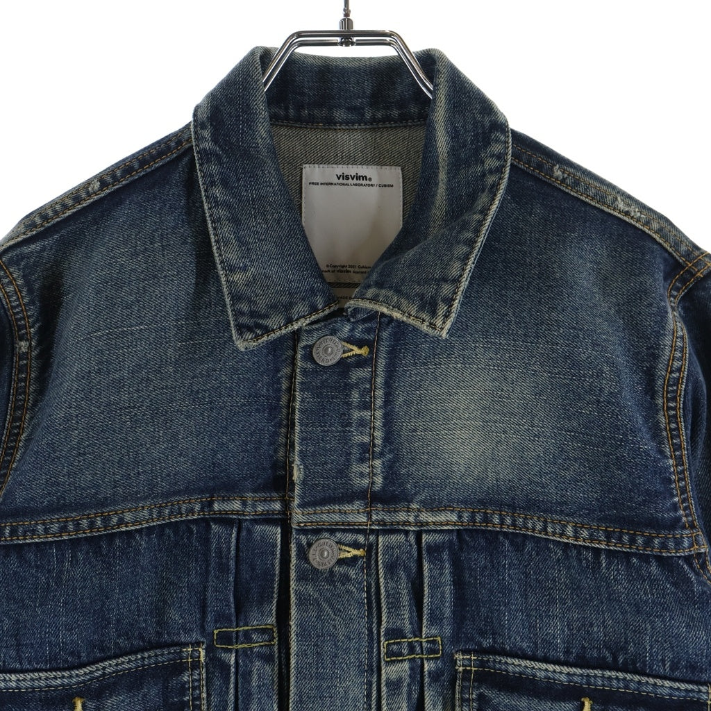 VISVIM(ヴィスヴィム) 11AW SOCIAL SCULPTURE 101 JKT ソーシャルスカルプチャー パイソンパッチ デニムトラッカージャケット インディゴ VS0001827
