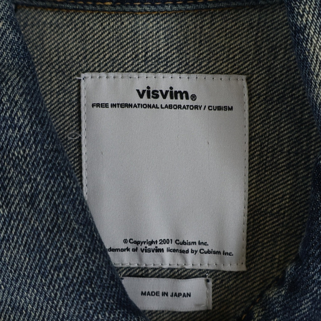 VISVIM(ヴィスヴィム) 11AW SOCIAL SCULPTURE 101 JKT ソーシャルスカルプチャー パイソンパッチ デニムトラッカージャケット インディゴ VS0001827