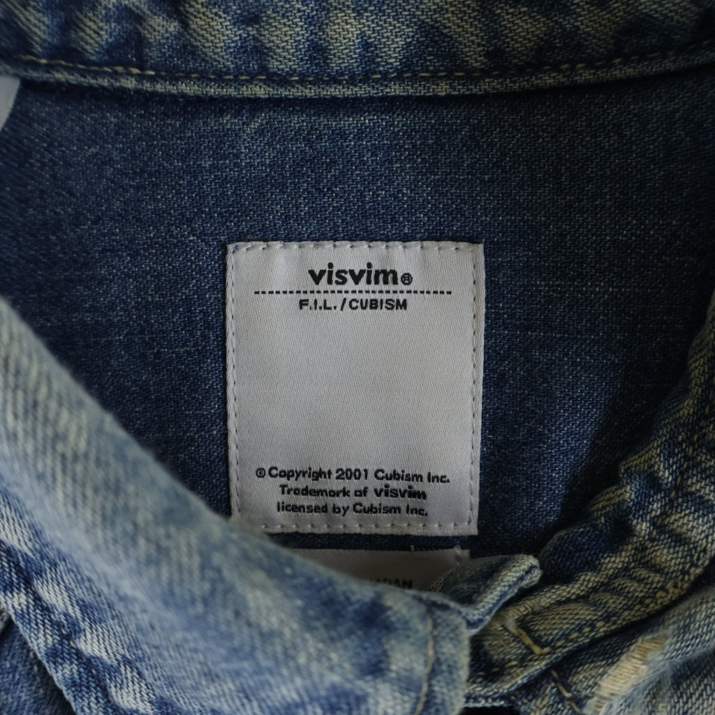 VISVIM(ヴィスヴィム) SOCIAL SCULPTURE SHIRT DMGD ソーシャル スカルプチャー デニム ウエスタン長袖シャツ インディゴ 0112305007002