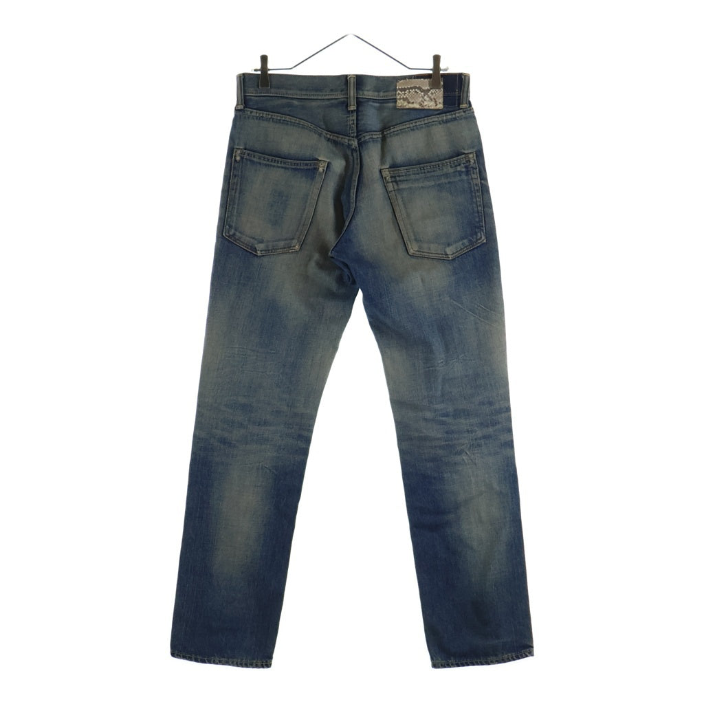 VISVIM(ヴィスヴィム) SOCIAL SCULPTURE DENIM ソーシャルスカルプチャー パイソンパッチ ジップフライ ストレートデニムパンツ インディゴ 03.5725.9567
