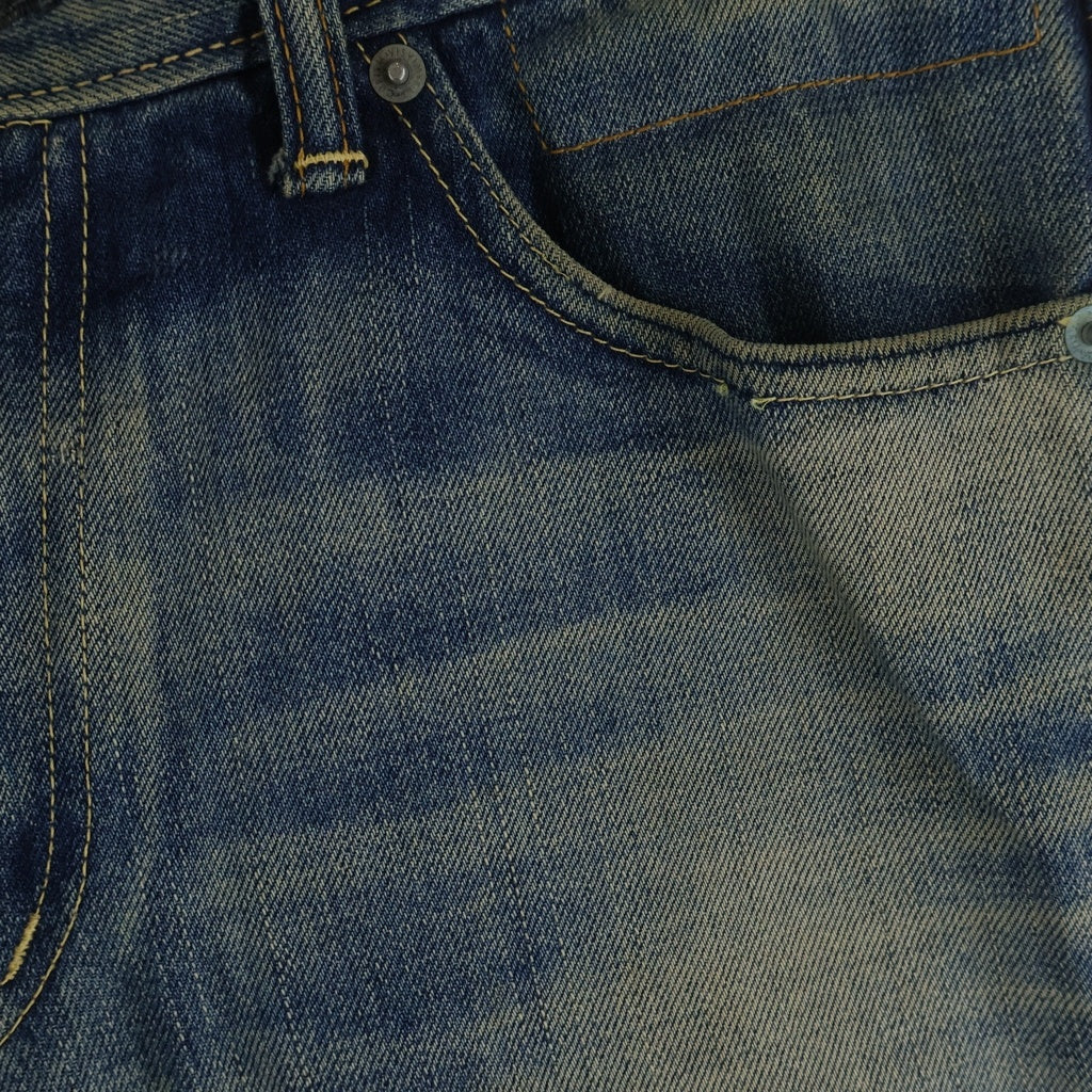 VISVIM(ヴィスヴィム) SOCIAL SCULPTURE DENIM ソーシャルスカルプチャー パイソンパッチ ジップフライ ストレートデニムパンツ インディゴ 03.5725.9567