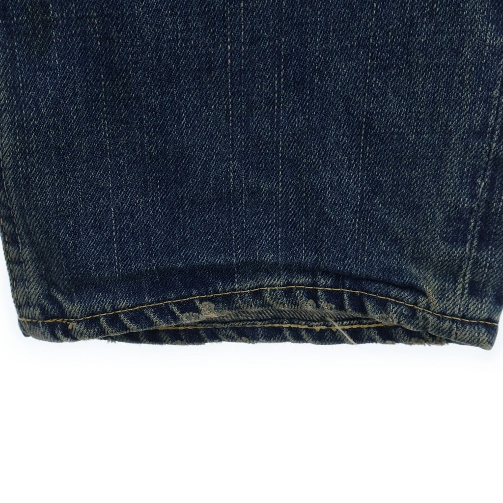 VISVIM(ヴィスヴィム) SOCIAL SCULPTURE DENIM ソーシャルスカルプチャー パイソンパッチ ジップフライ ストレートデニムパンツ インディゴ 03.5725.9567
