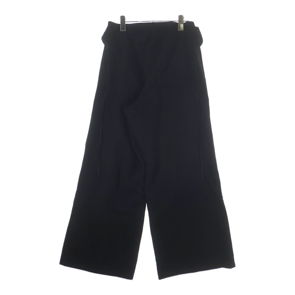 sulvam(サルバム) 20AW Gabardine Boot Cut Pants ギャバジン ブーツカットパンツ ブラック SS-P02-100