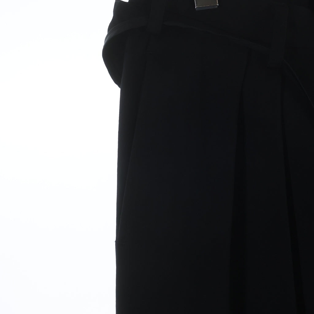 sulvam(サルバム) 20AW Gabardine Boot Cut Pants ギャバジン ブーツカットパンツ ブラック SS-P02-100
