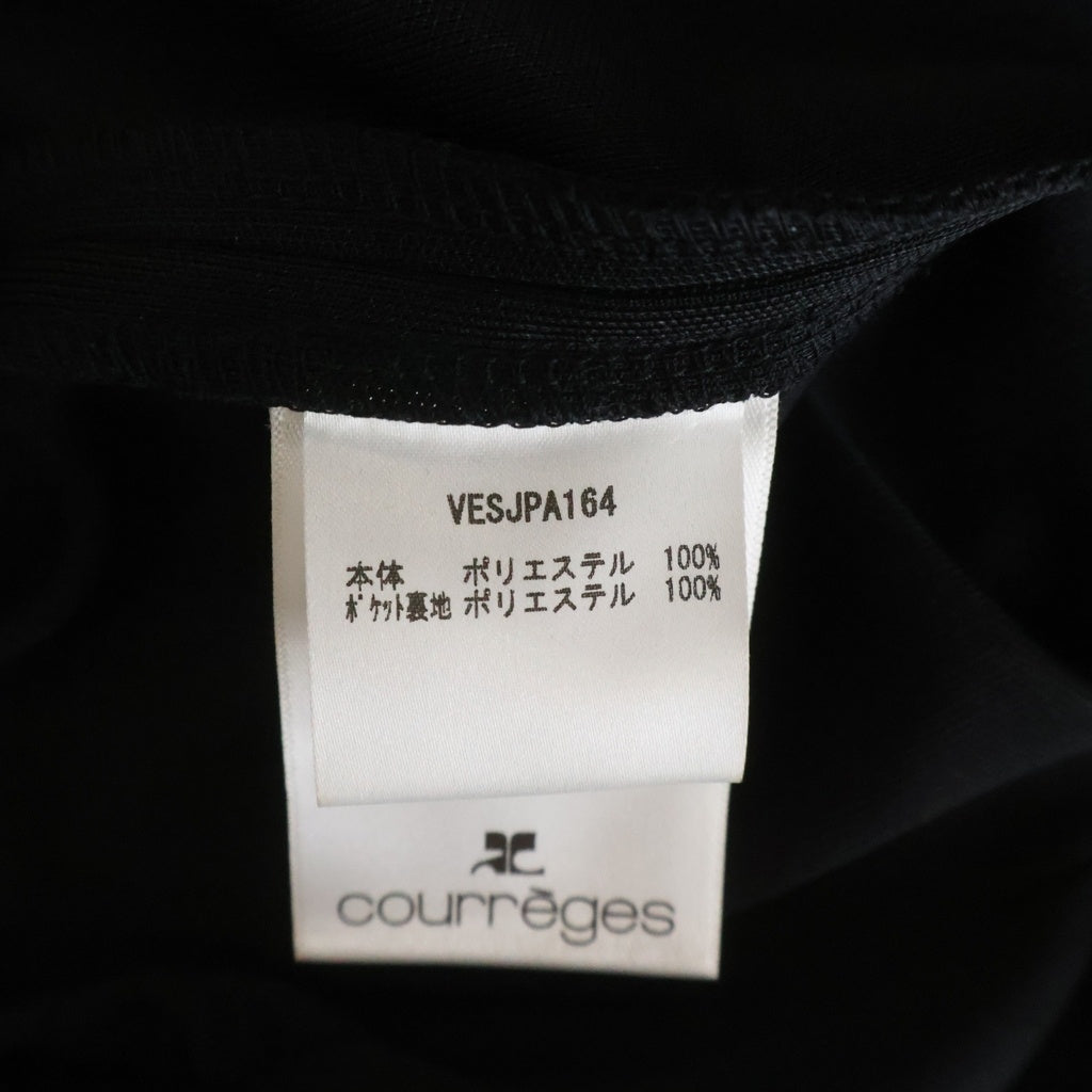COURREGES(クレージュ) TRACKSUIT INTERLOCK PANTS インターロック トラックスーツパンツ ブラック VESJPA164