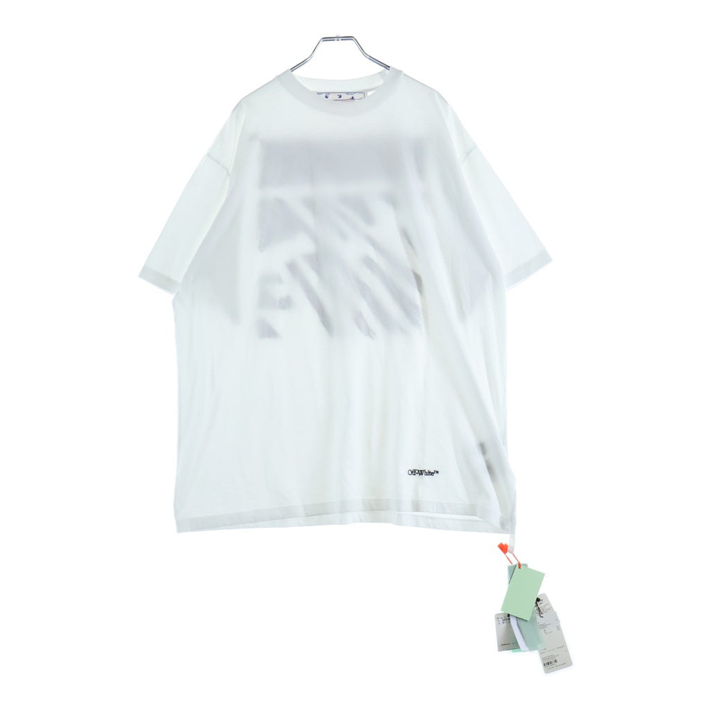 OFF-WHITE(オフホワイト) 23SS Scribble Diag Over S/S スクリブル ダイアゴナル オーバー クルーネック半袖Tシャツ カットソー ホワイト OMAA038S23JER007