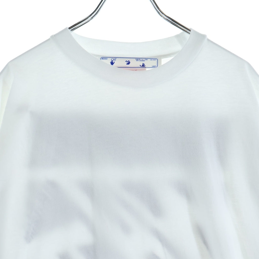 OFF-WHITE(オフホワイト) 23SS Scribble Diag Over S/S スクリブル ダイアゴナル オーバー クルーネック半袖Tシャツ カットソー ホワイト OMAA038S23JER007