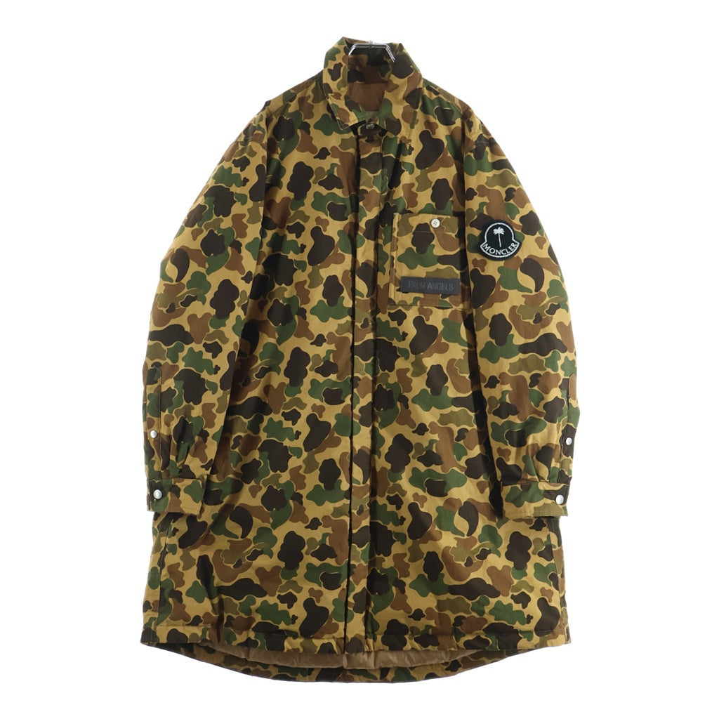 MONCLER(モンクレール) 21AW ×PALM ANGELS TALLAC パームエンジェルス タラック カモフラージュ柄 ロングダウンジャケット ブラウン G209L1C00003 M1358