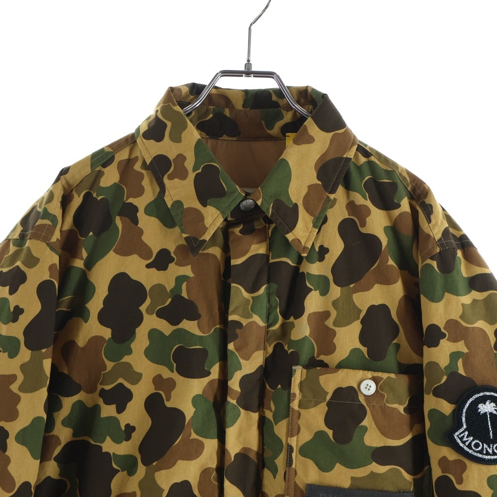 MONCLER(モンクレール) 21AW ×PALM ANGELS TALLAC パームエンジェルス タラック カモフラージュ柄 ロングダウンジャケット ブラウン G209L1C00003 M1358