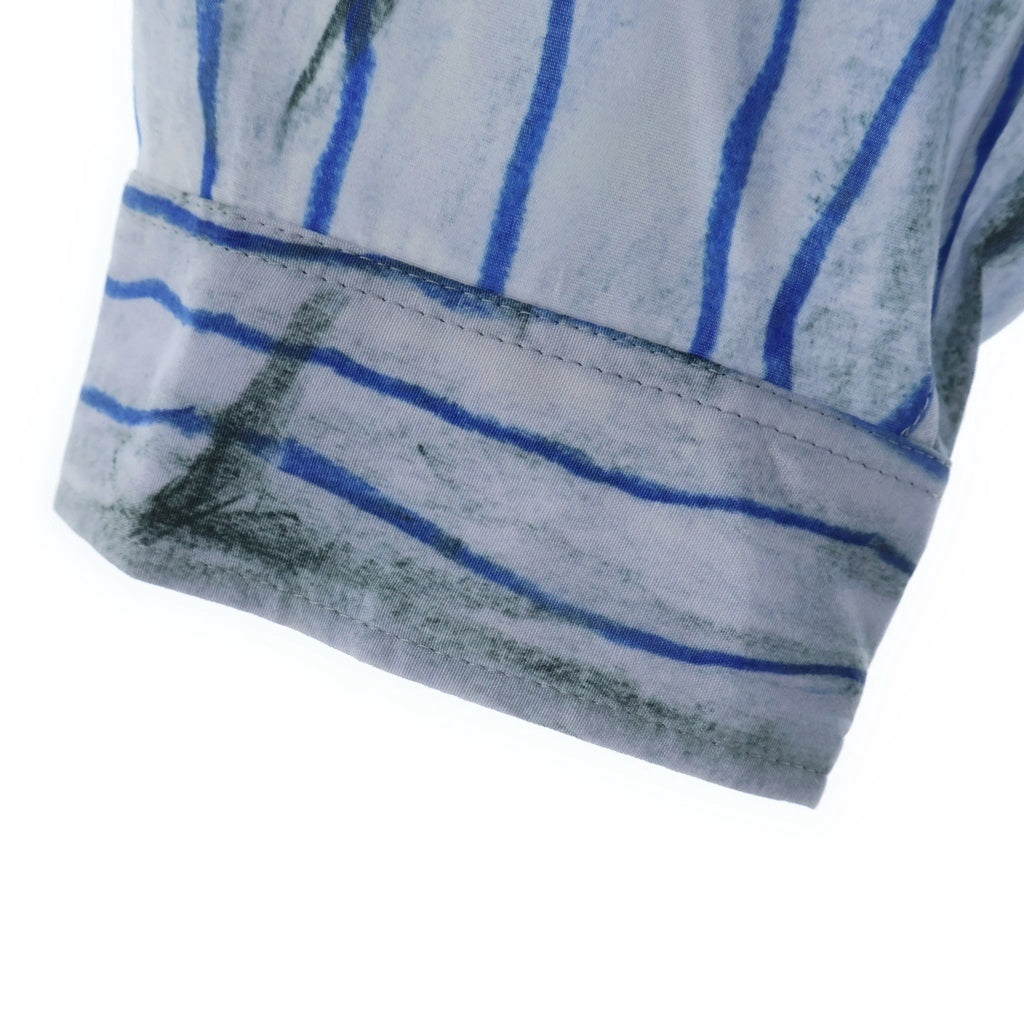 Acne Studios アクネ ストゥディオズ 25SS BUTTON UP SHIRT ボタンアップシャツ ストライプ柄 レーヨン ブルー FN-MN-SHIR000890 Acne Studios(アクネ ストゥディオズ) 25SS BUTTON UP SHIRT ボタン
