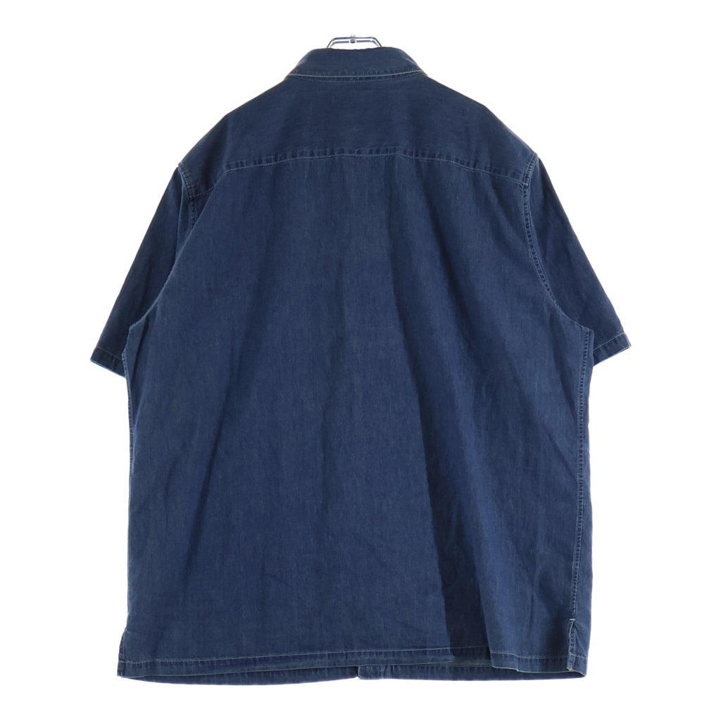 CELINE(セリーヌ) 25AW SHORT SLEEVED SHIRT IN COTTON DENIM コットン デニム ショートスリーブ 半袖シャツ インディゴ RC07K208I.07UO