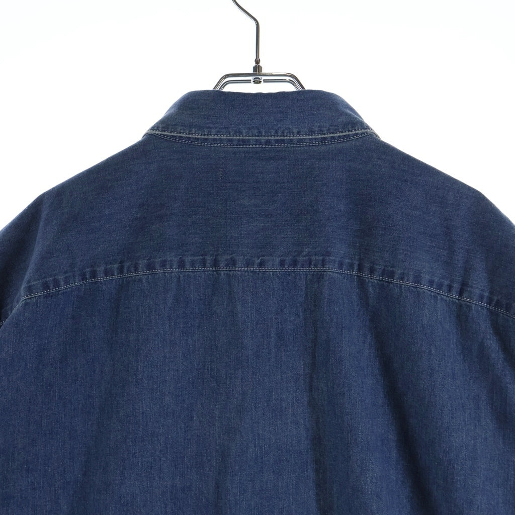 CELINE(セリーヌ) 25AW SHORT SLEEVED SHIRT IN COTTON DENIM コットン デニム ショートスリーブ 半袖シャツ インディゴ RC07K208I.07UO