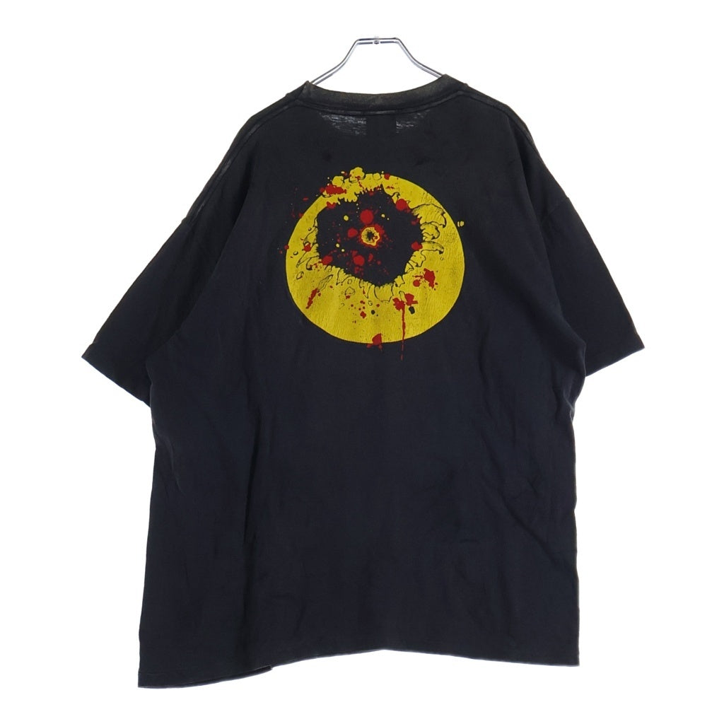 READY MADE(レディメイド) SS T-SHIRT SMILE スマイル スプラッタープリントデザイン クルーネック半袖Tシャツカットソー グレー RE-CO-BK-00-00-279