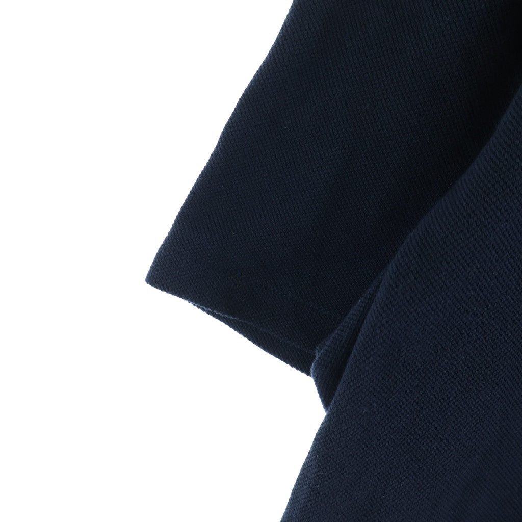 THOM BROWNE(トムブラウン) トリコロールラインタブ ピケ クルーネック半袖Tシャツ ネイビー MJS056A-00050-415