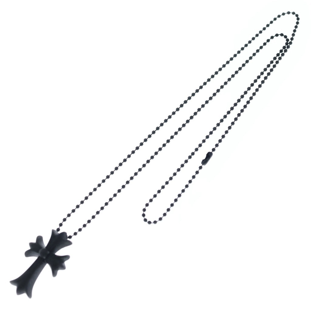 CHROME HEARTS(クロムハーツ) RUBBER CH CRS SML スモールCHクロス ラバーネックレス シリコン ブラック BCA306