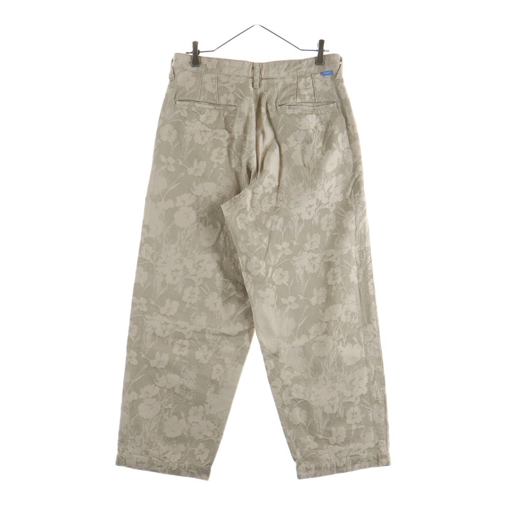 LEE(リー) ×PAUL SMITH JACQUARD TAPERED TROUSERS ポールスミス ジャカード 花柄 テーパードトラウザーズ ベージュ LB0588