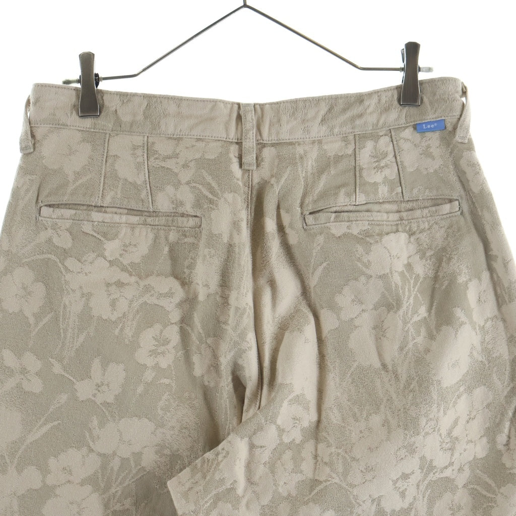 LEE(リー) ×PAUL SMITH JACQUARD TAPERED TROUSERS ポールスミス ジャカード 花柄 テーパードトラウザーズ ベージュ LB0588