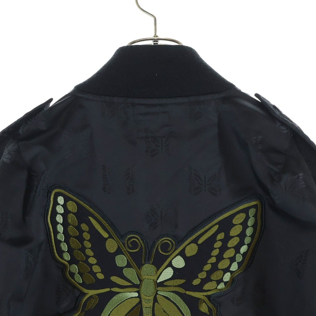 Needles(ニードルス) L2-B JACKET パッチワーク ジップアップ フライトジャケット ブラック QV131