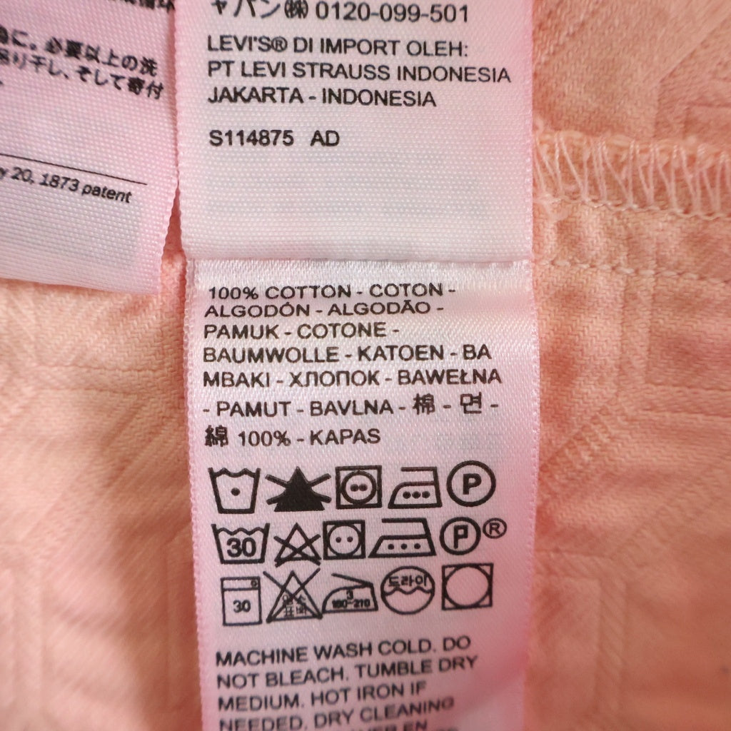 Levi's(リーバイス) 23AW ×STUSSY DYED JACQUARD JACKET ステューシー ダイドジャカード ロゴ刻印ボタン デニムジャケット ピンク