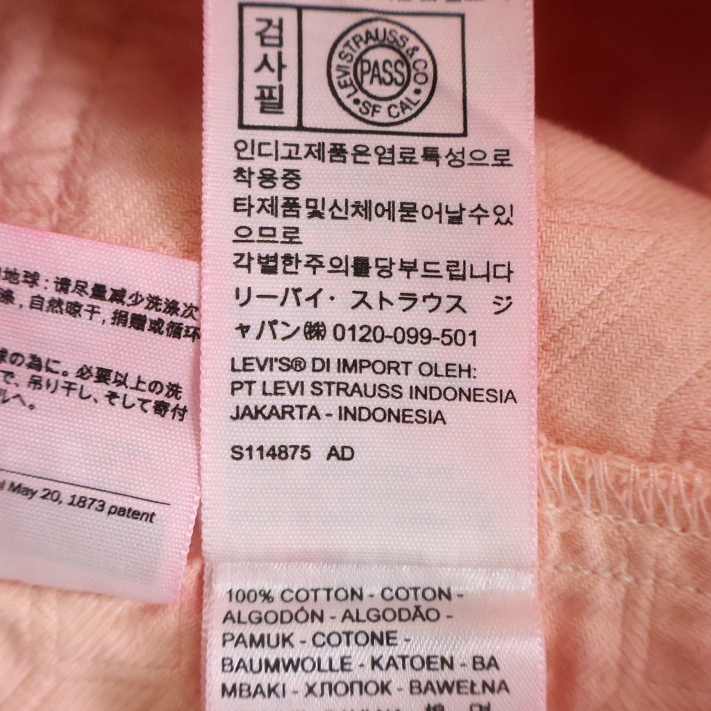 Levi's(リーバイス) 23AW ×STUSSY DYED JACQUARD JACKET ステューシー ダイドジャカード ロゴ刻印ボタン デニムジャケット ピンク