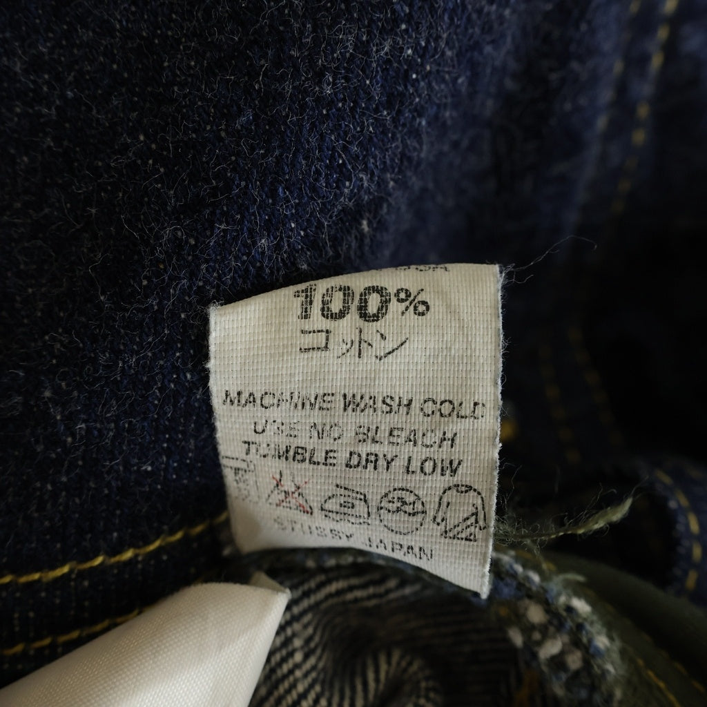 STUSSY(ステューシー) 90-00S VINTAGE MADE IN USA OLD DENIM PANTS ヴィンテージ USA製 紺タグ ボタンフライ ストレートデニムパンツ インディゴ