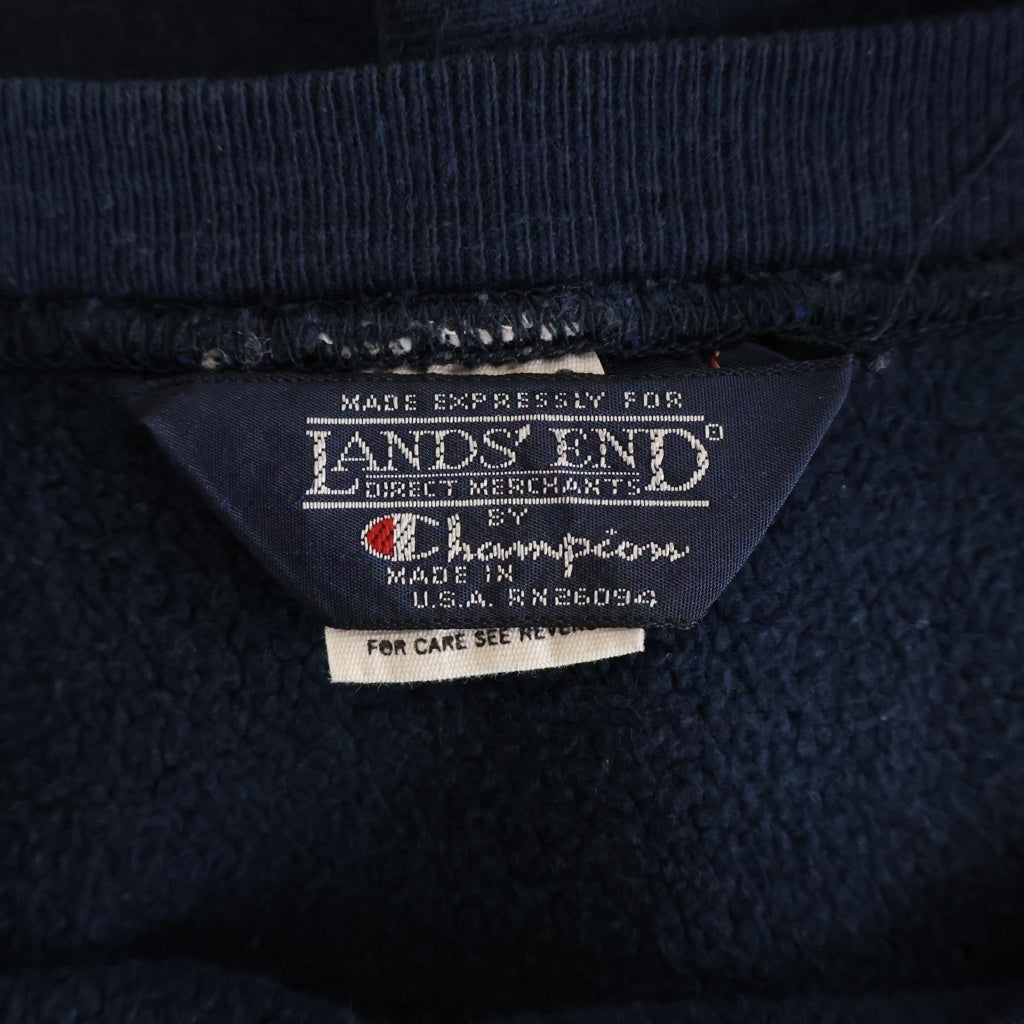 CHAMPION(チャンピオン) 90S VINTAGE ×LAND END WMNS REVERSE WEAVE ヴィンテージ ランズエンド ウィメンズ リバースウィーブ USA製 スウェット トレーナー ネイビー レディース