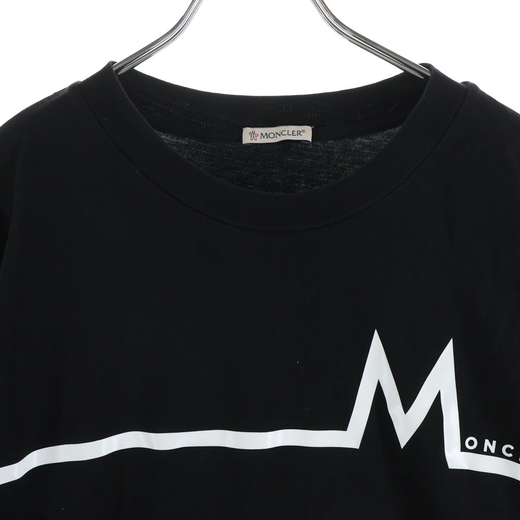 MONCLER(モンクレール) 22AW LS T-SHIRT フロントプリント クルーネック長袖Tシャツカットソー ブラック H20918D00003