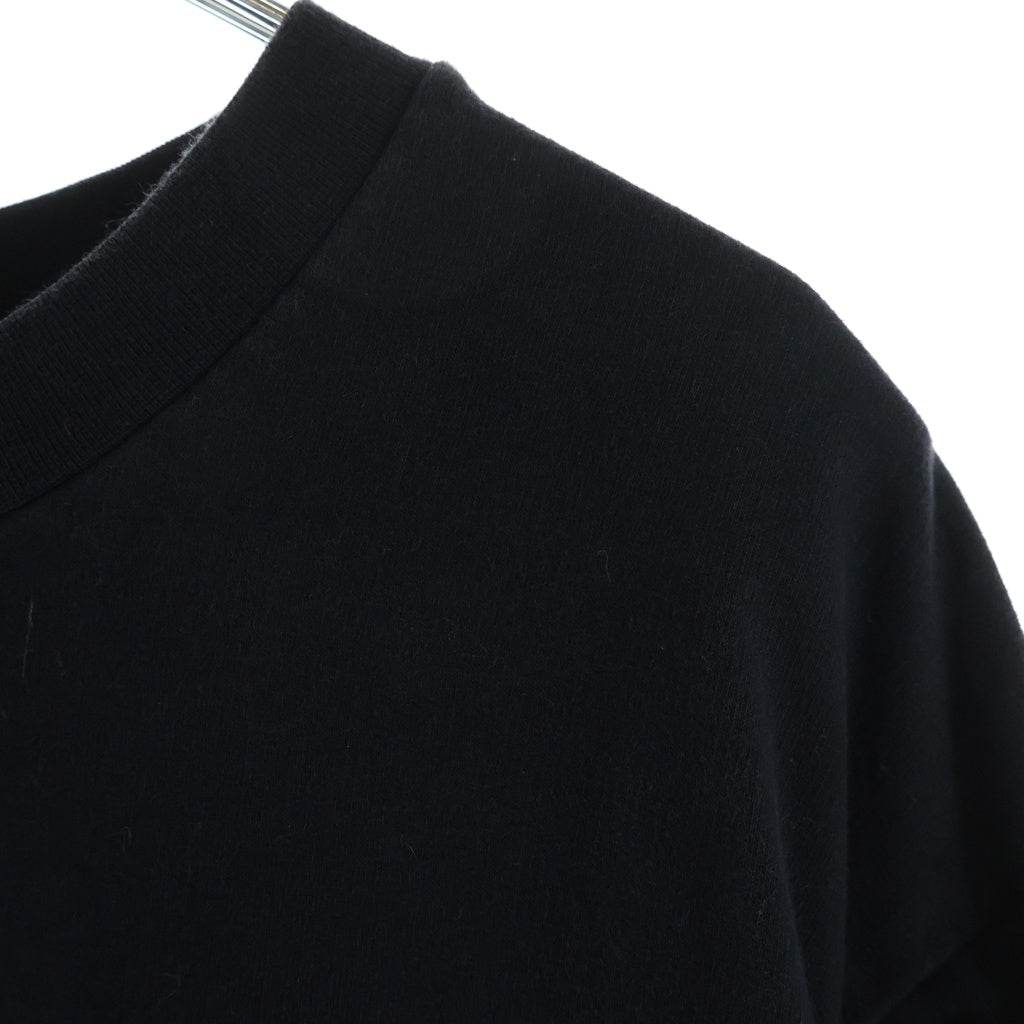 MONCLER(モンクレール) 22AW フロントプリント クルーネック長袖 ドッキングTシャツカットソー ブラック H20918D00006