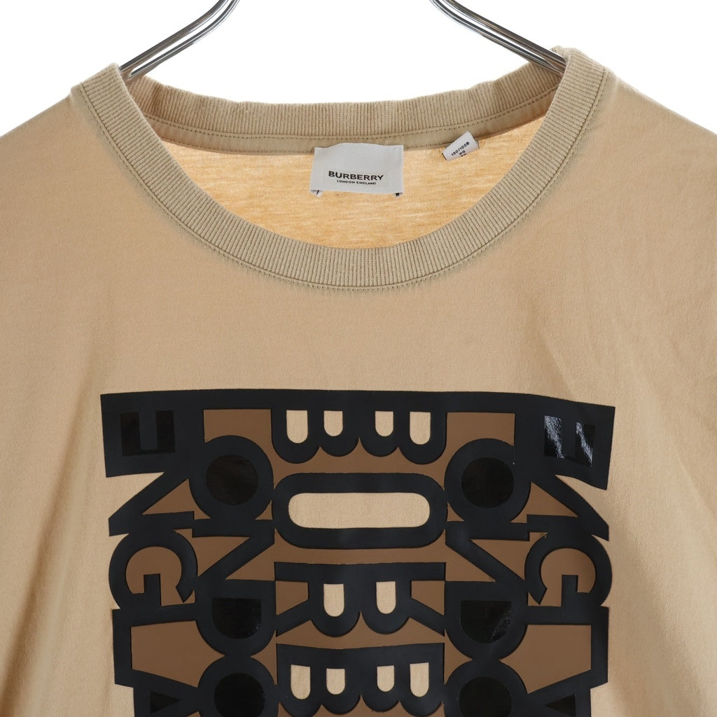 BURBERRY(バーバリー) 22SS ロゴモチーフプリント クルーネック半袖Tシャツカットソー ベージュ 8051401