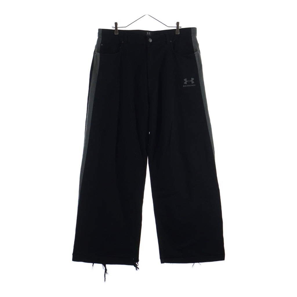 BALENCIAGA(バレンシアガ) ×UNDER ARMOUR Tracksuit Denim Pants アンダーアーマー トラックスーツデニムパンツ ブラック 815765