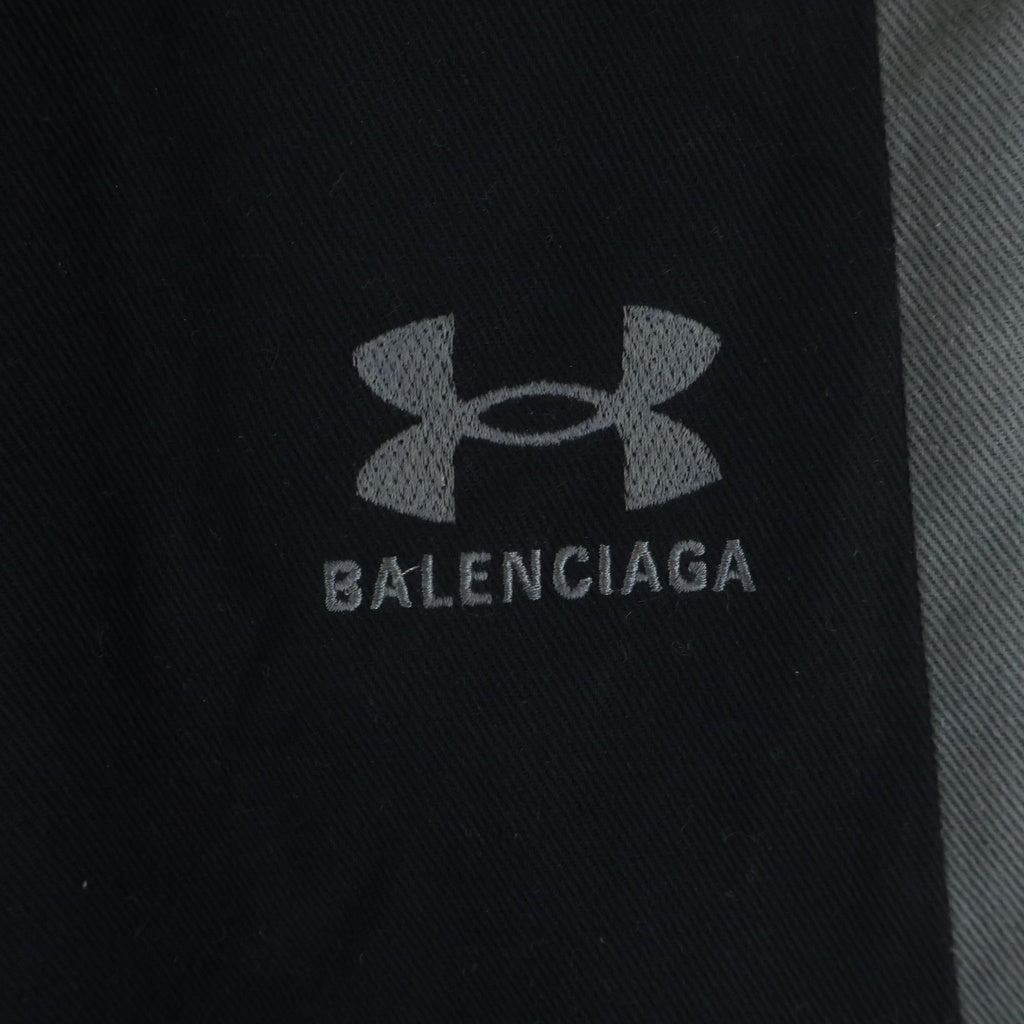 BALENCIAGA(バレンシアガ) ×UNDER ARMOUR Tracksuit Denim Pants アンダーアーマー トラックスーツデニムパンツ ブラック 815765