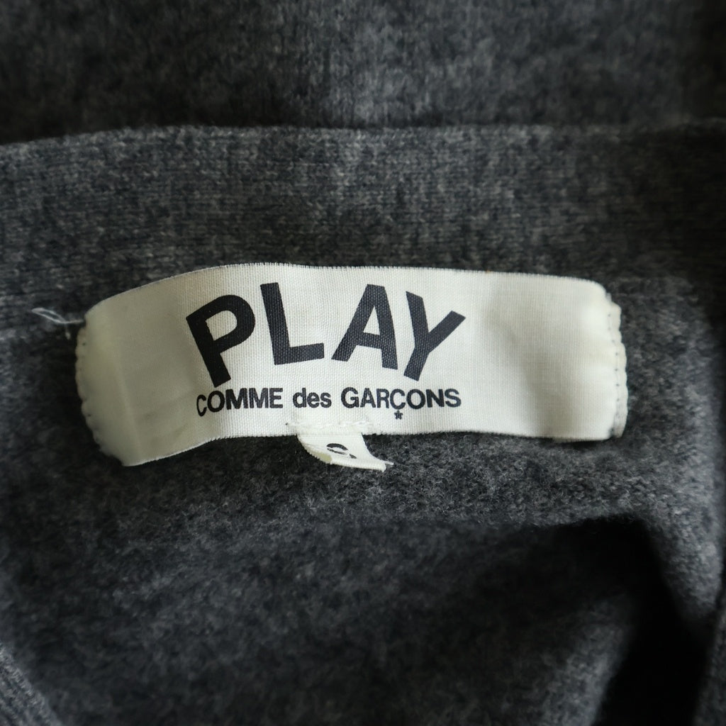 PLAY COMME des GARCONS(プレイコムデギャルソン) AD2015 Heart Logo cardigan ハートロゴカーディガン グレー AZ-N008