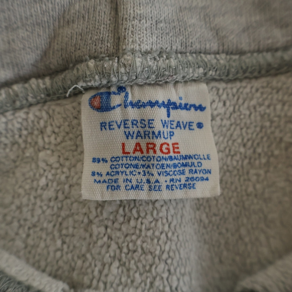 CHAMPION(チャンピオン) 80s VINTAGE REVERSE WEAVE MILLERS VILLE UNIVERSITY ミラーズヴィル ユニバーシティ フロントプリント フーディ パーカー トリコタグ 2段プリント グレー