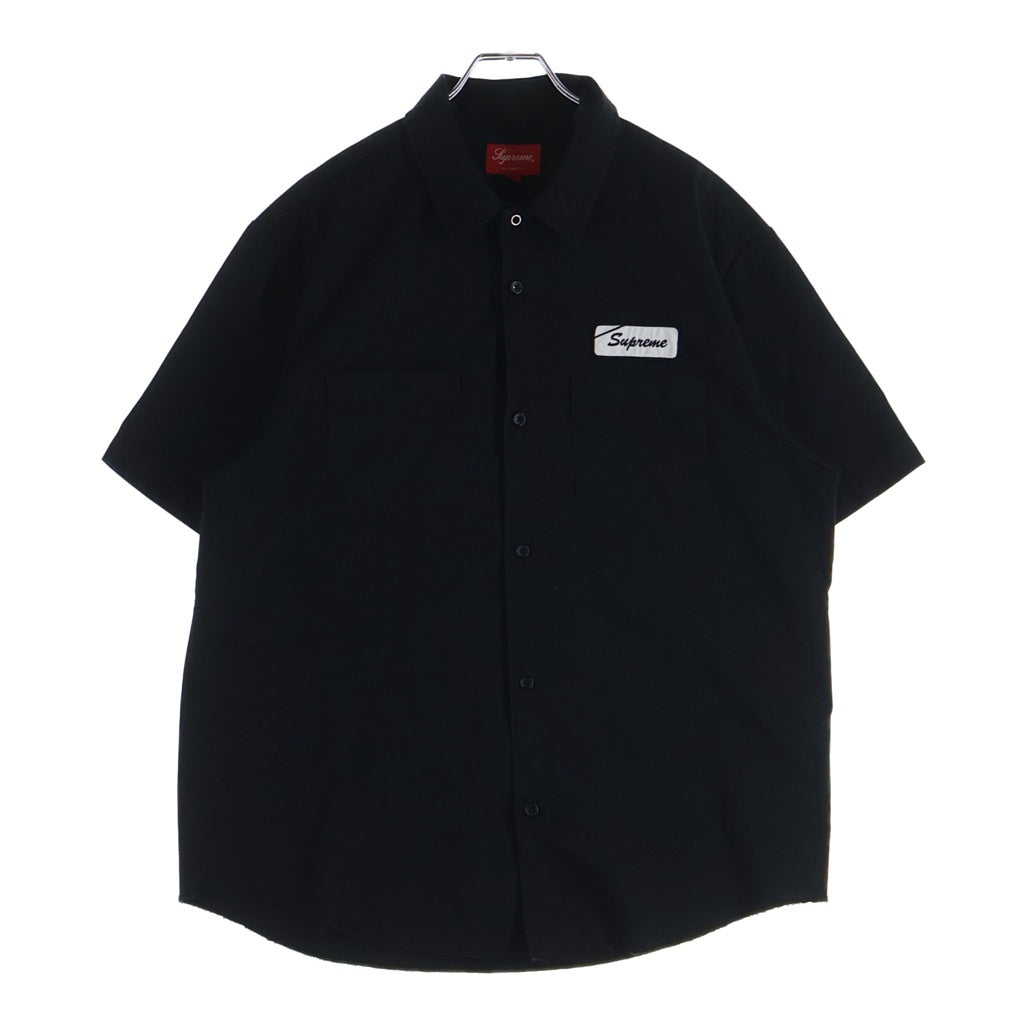 SUPREME(シュプリーム) 21SS Dog S/S Work Shirt ドッグ バックフェルトデザイン 半袖ワークシャツ ブラック