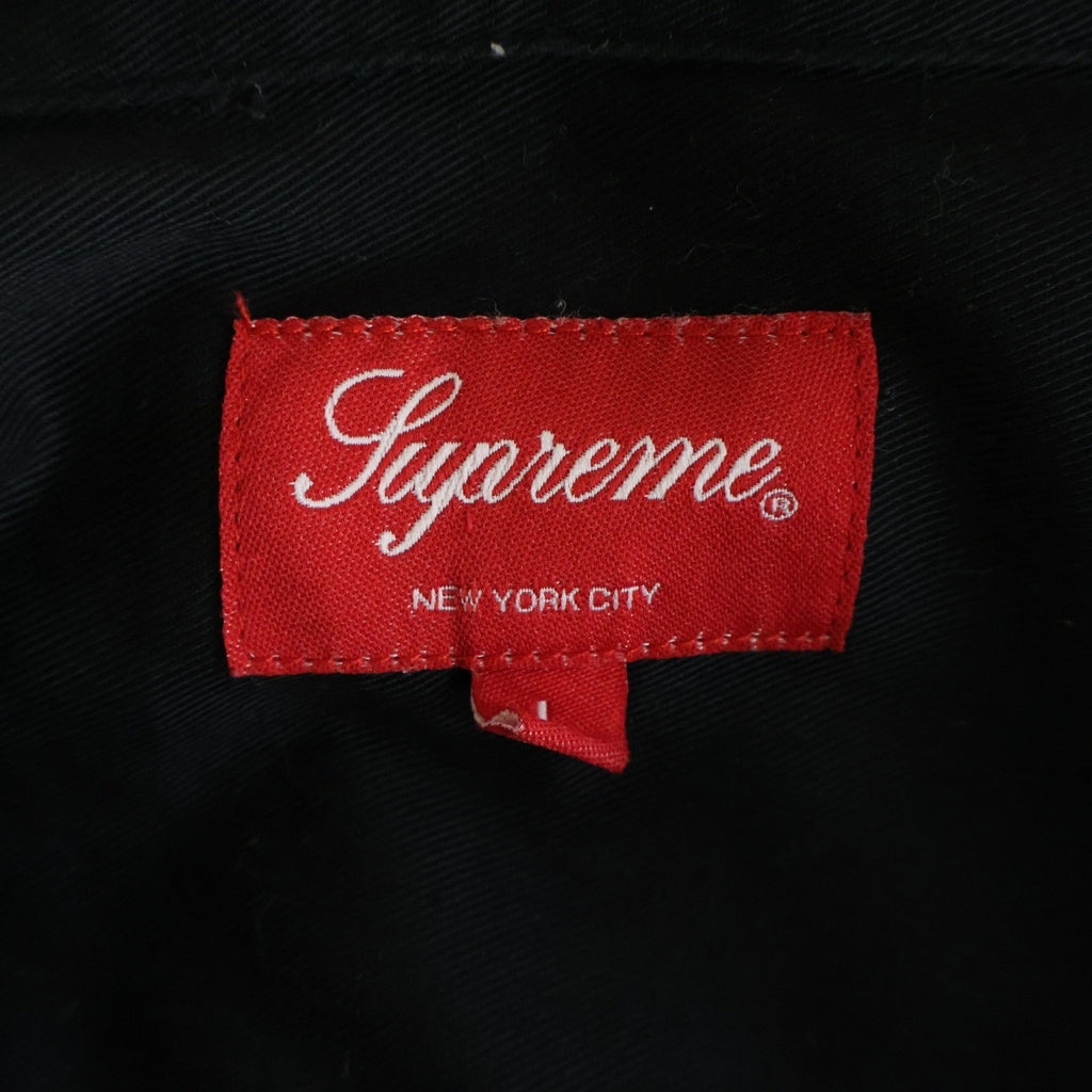 SUPREME(シュプリーム) 21SS Dog S/S Work Shirt ドッグ バックフェルトデザイン 半袖ワークシャツ ブラック