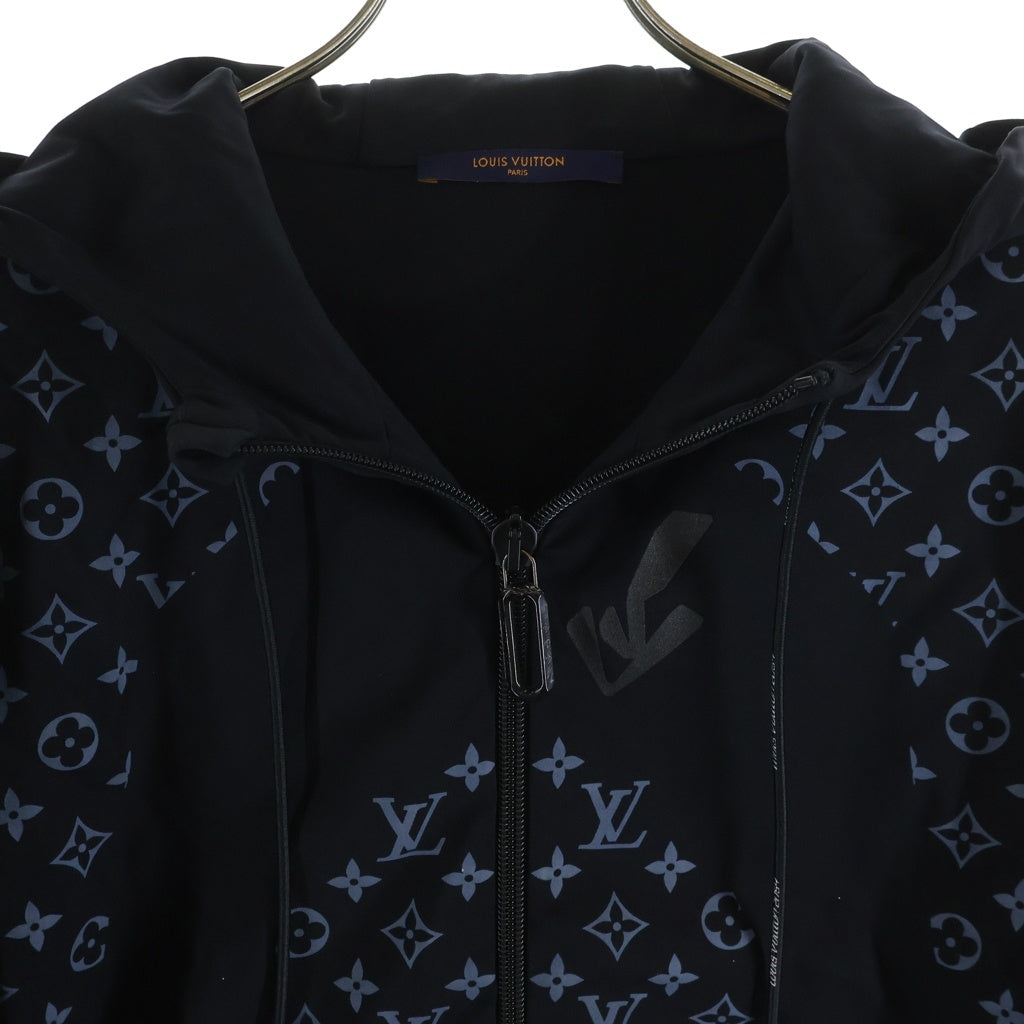 LOUIS VUITTON(ルイヴィトン) 22SS ハイブリッド ジップスルー モノグラム パーカー ブラック RM221M YNF HMY16W