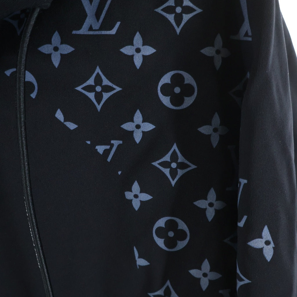 LOUIS VUITTON(ルイヴィトン) 22SS ハイブリッド ジップスルー モノグラム パーカー ブラック RM221M YNF HMY16W