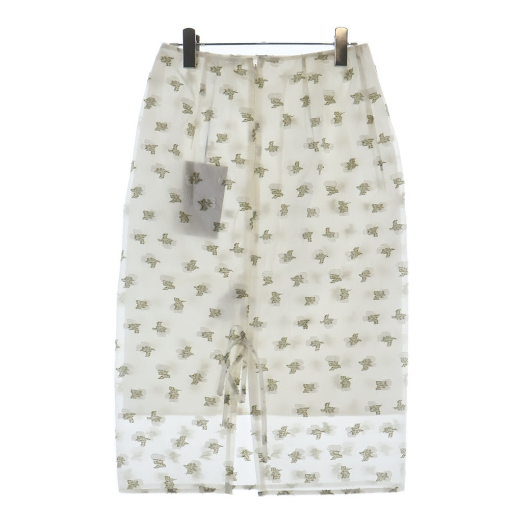 CECILIE BAHNSEN(セリシーバンセン) ALLEGRA SKIRT アレグラ シルク混 フレアスカート レディース ホワイト 4.24RTW17003
