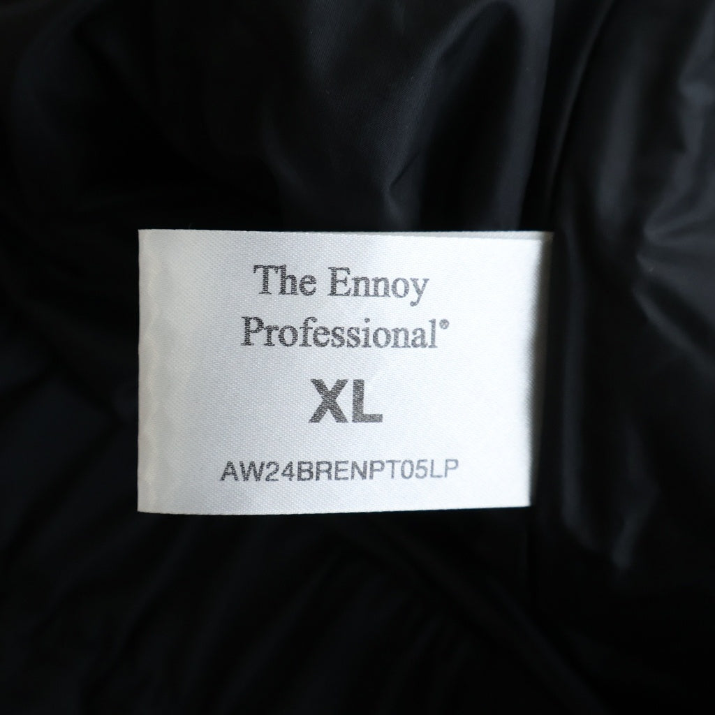The Ennoy Professional(エンノイプロフェッショナル) 24AW Padded Pants パデッド ナイロン トラックパンツ ブラック AW24BRENPT05LP