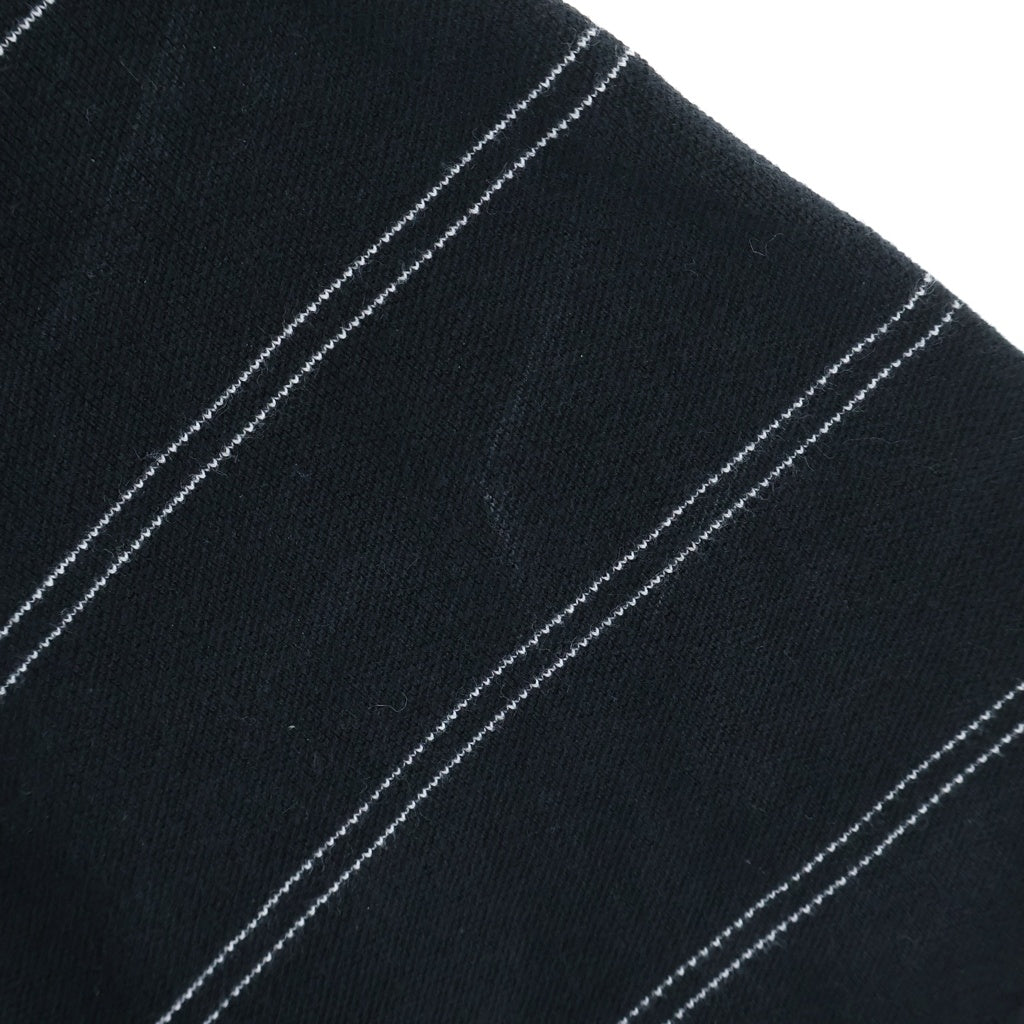 The Ennoy Professional(エンノイプロフェッショナル) 21SS S/S Border Tee ロゴエンブロイダリー ボーダー クルーネック半袖Tシャツ カットソー ブラック SS21BRENCT04AM