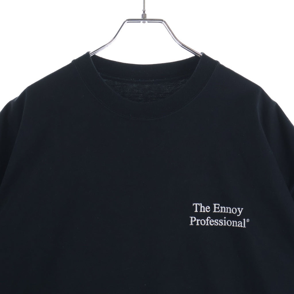The Ennoy Professional(エンノイプロフェッショナル) 24SS Logo T-Shirt ロゴプリント クルーネック半袖Tシャツ カットソー ブラック SS24BRENCT04NTL
